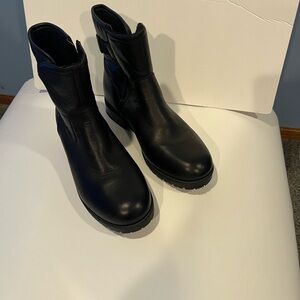 Clark black leather boots